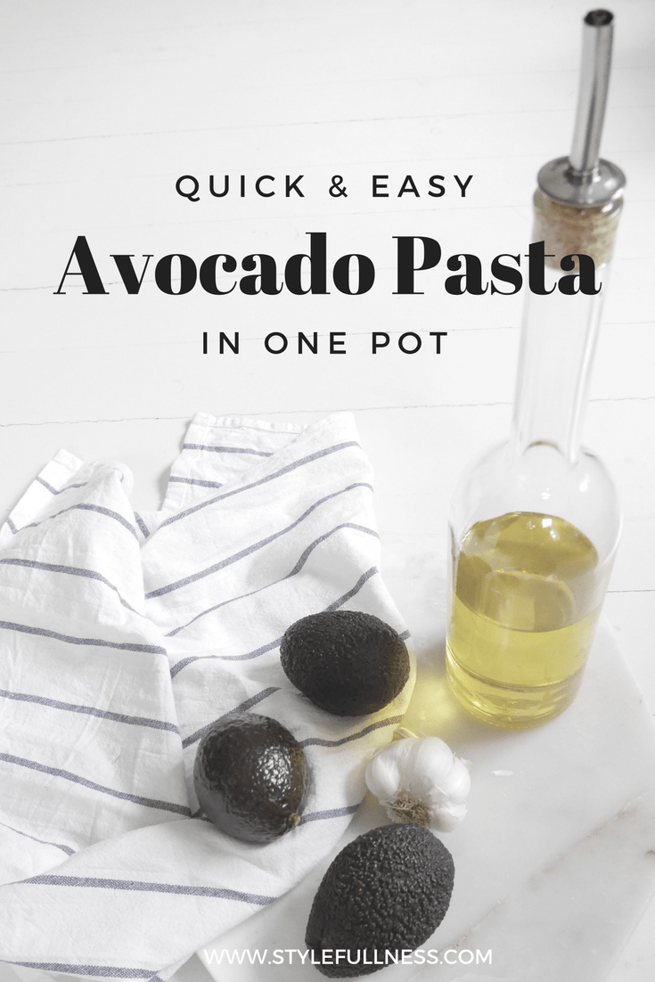 quick avocado pasta