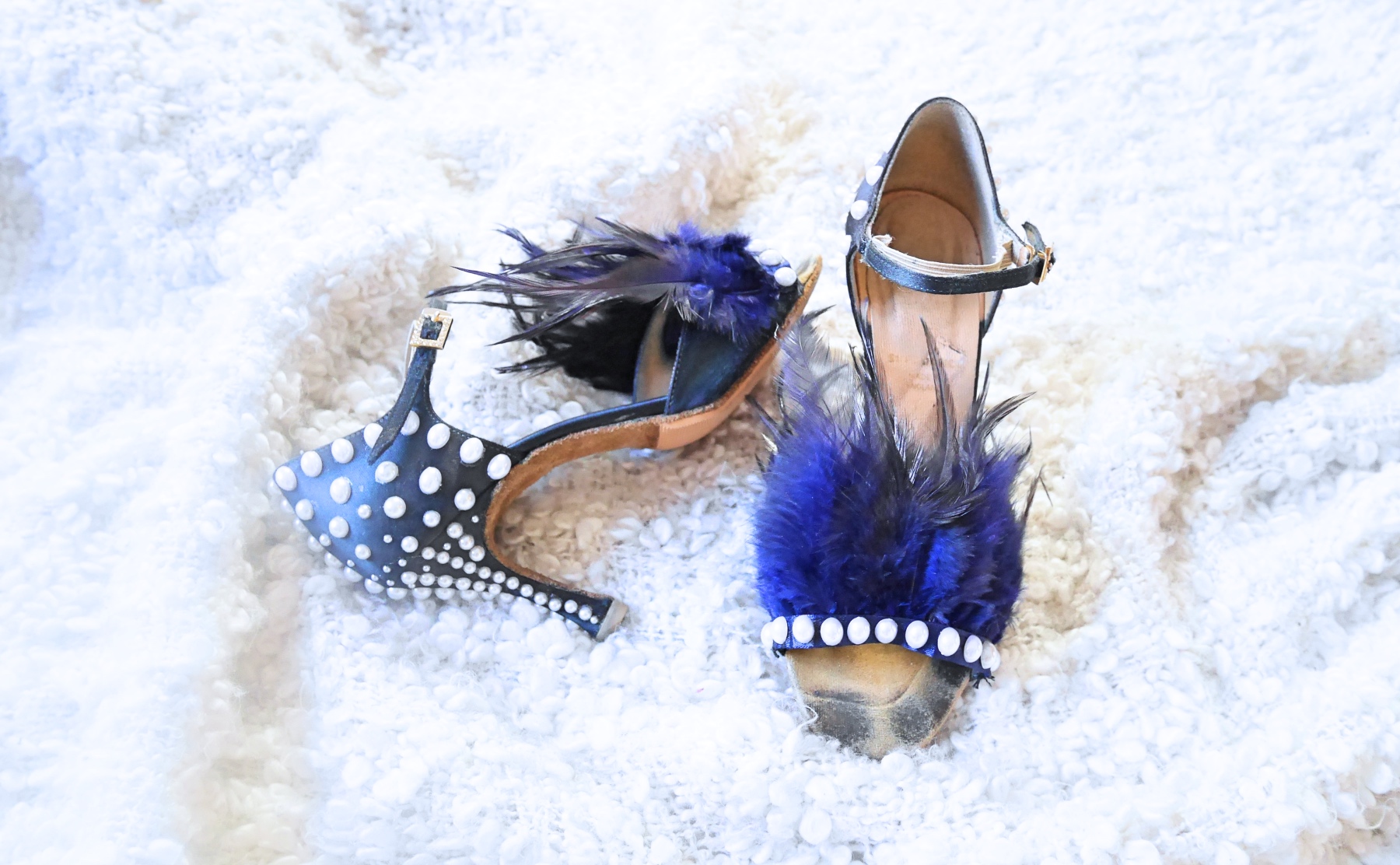 diy miu miu feather shoes