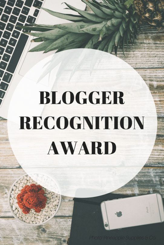 blogger recognition award