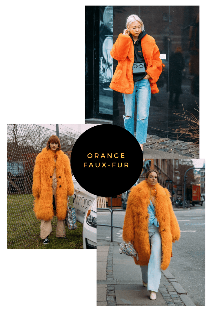 ORANGE FAUX-FUR styling ideas