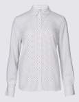 Marks&Spencer white polka dot shirt
