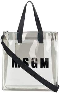 msgm sheer logo tote