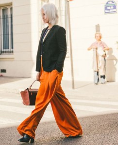 wide leg pants black blazer