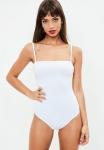 square neck white bodysuit