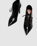 zara lace-up ankle boots