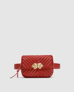 zara red belt bag