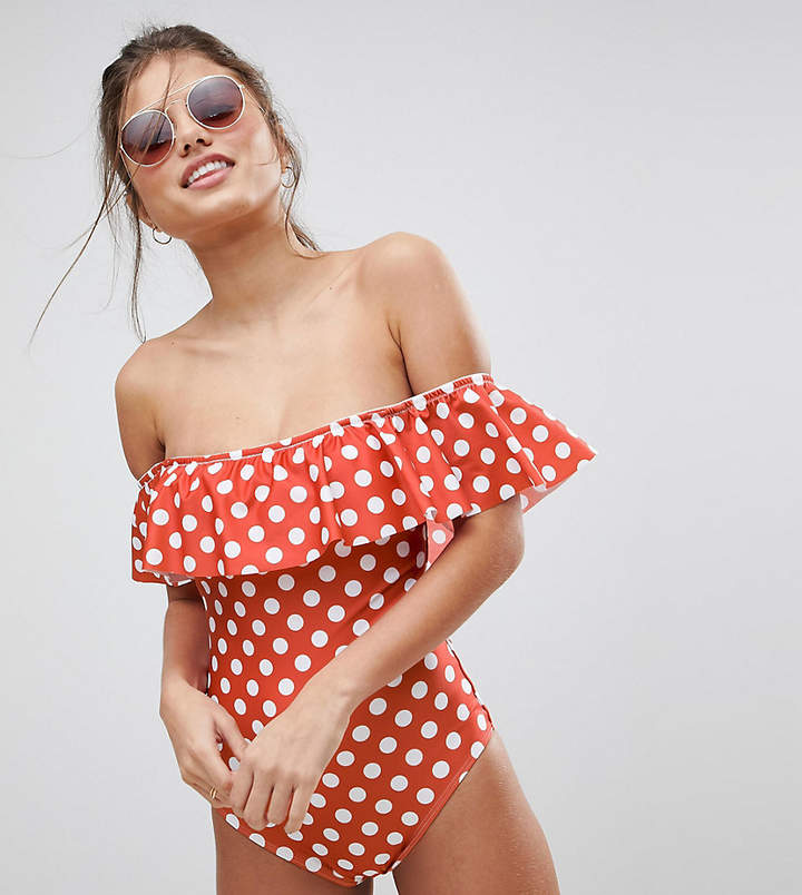 peek &amp; beau polka dot swimsut