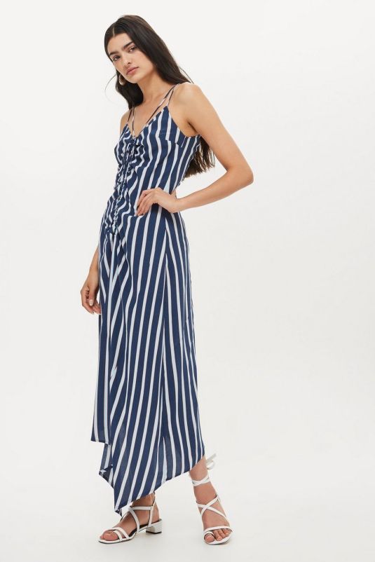 topshop ruched slip dress
