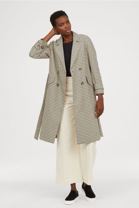 H&amp;M check coat