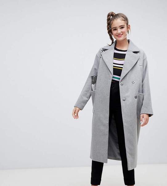 monki recycled wool coat