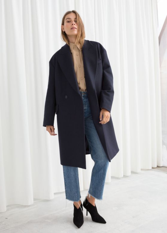 stories wool blend coat