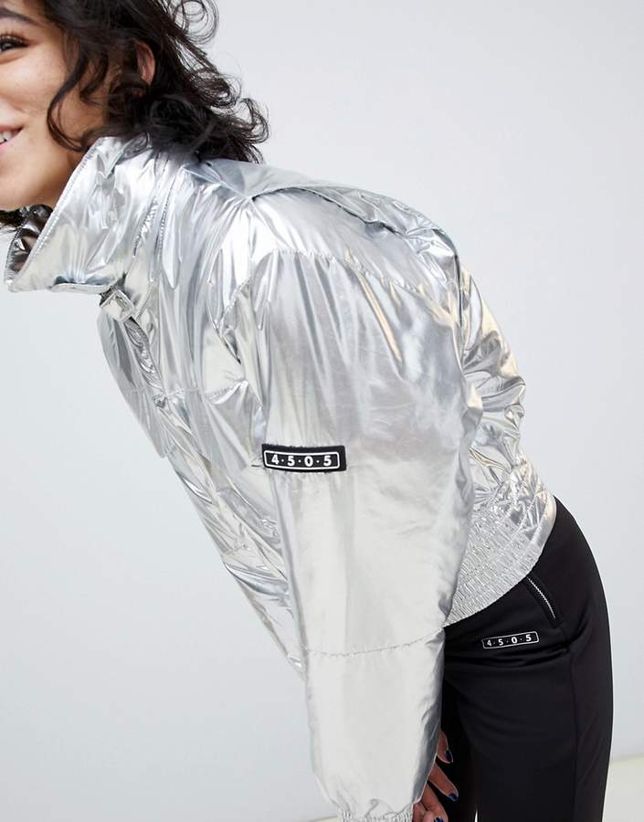 asos ski metallic bomber