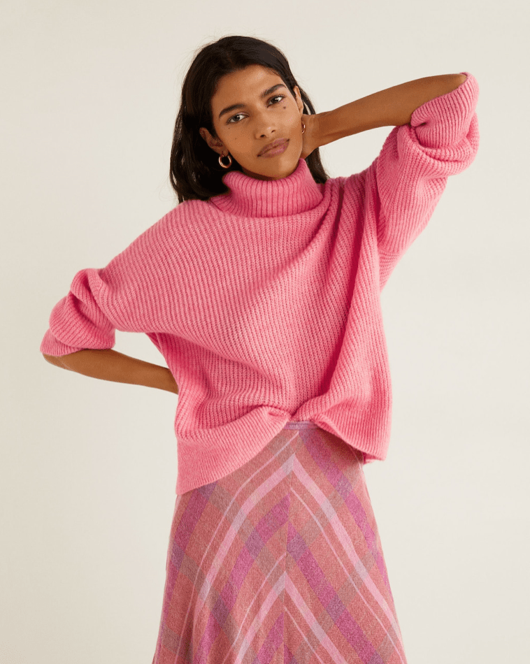mango pink sweater