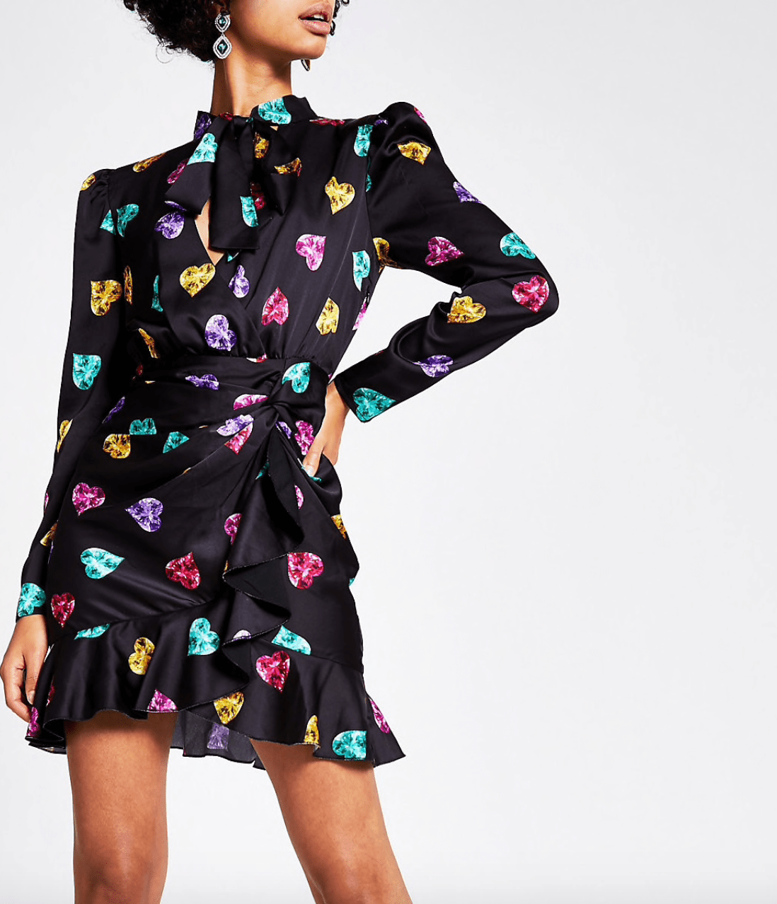 river island heart dress