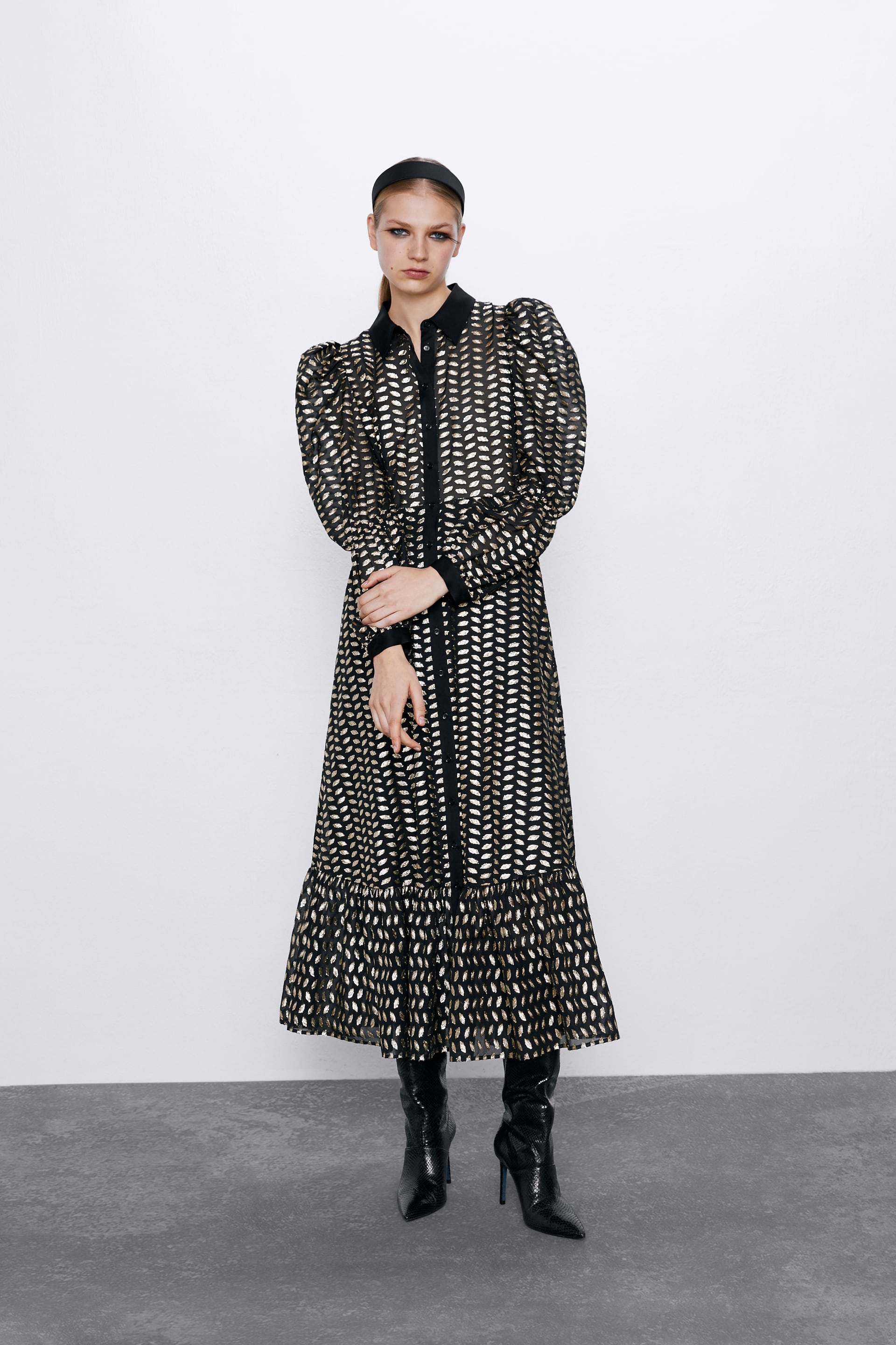 zara midi shirt dress